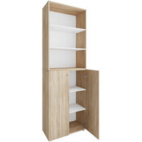 AKTENSCHRANK 70/220/39 cm  - Weiss/Sonoma Eiche, Design, Holzwerkstoff (70/220/39cm) - MID.YOU