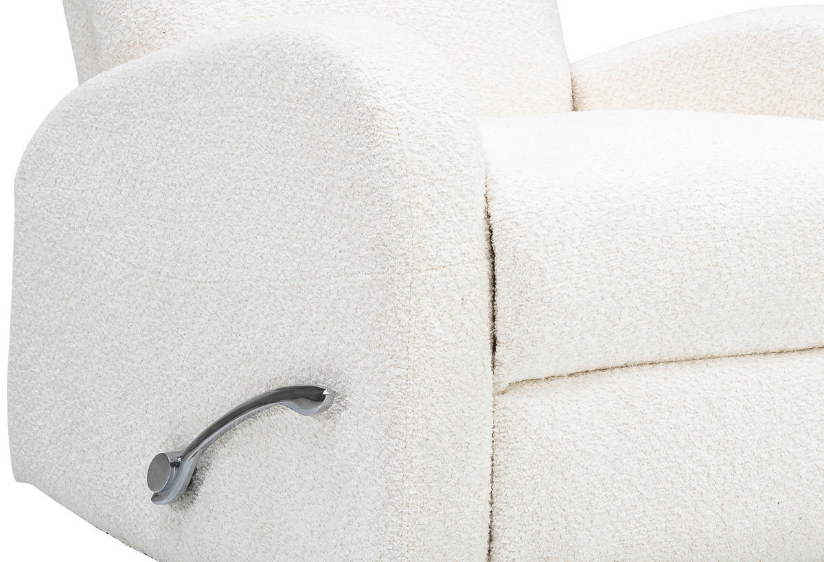 FERNSEHSESSEL in Bouclé Creme  - Creme/Schwarz, Konventionell, Textil/Metall (73/102-82/97-162cm) - MID.YOU