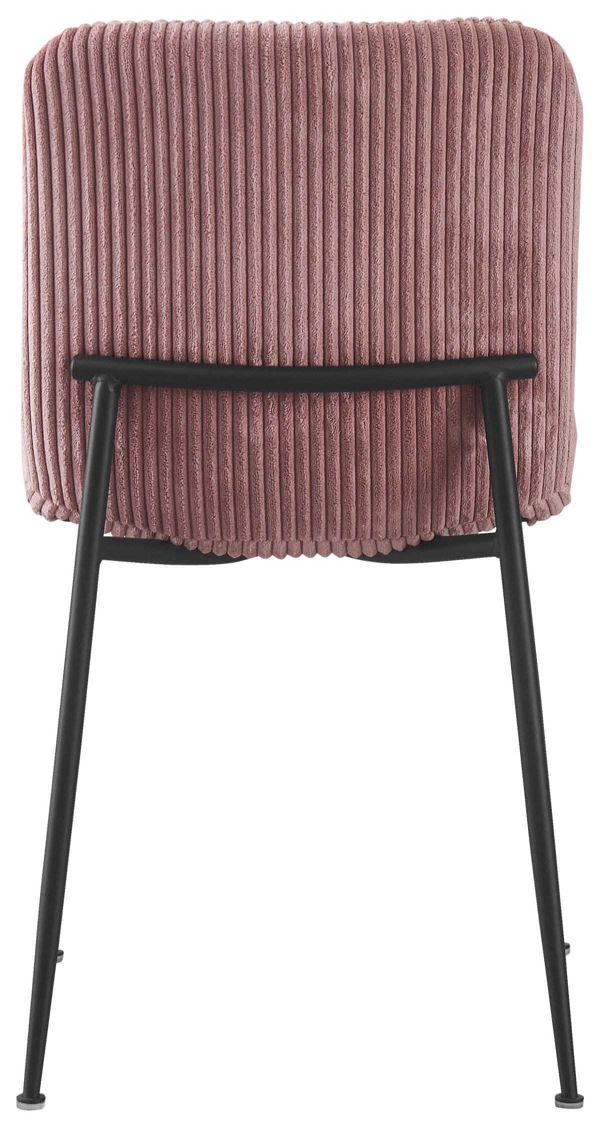 STUHL  Stoffauswahl Cord  Rosa  - Schwarz/Rosa, Design, Textil/Metall (43/83/56cm) - Xora