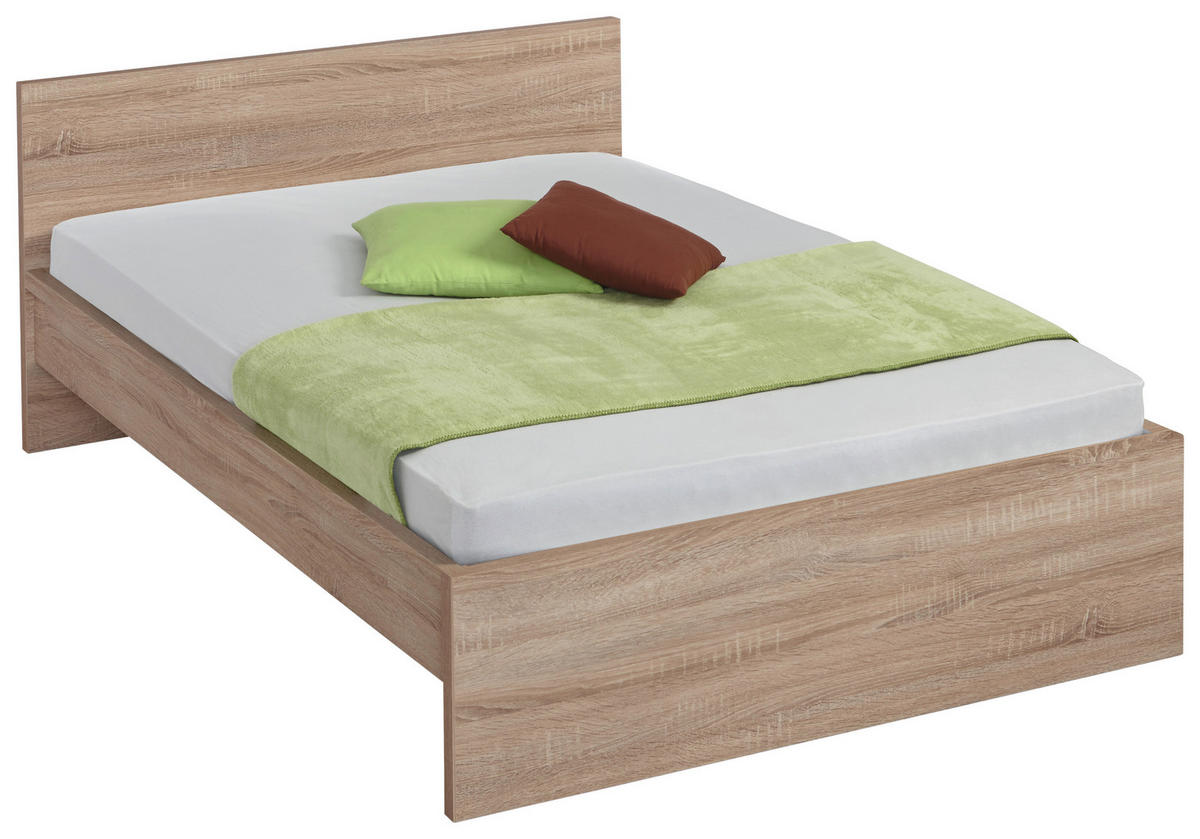 ÁGY 140/200 cm  Sonoma tölgy  - Sonoma tölgy, Konventionell, faalapú anyag (140/200cm) - Carryhome