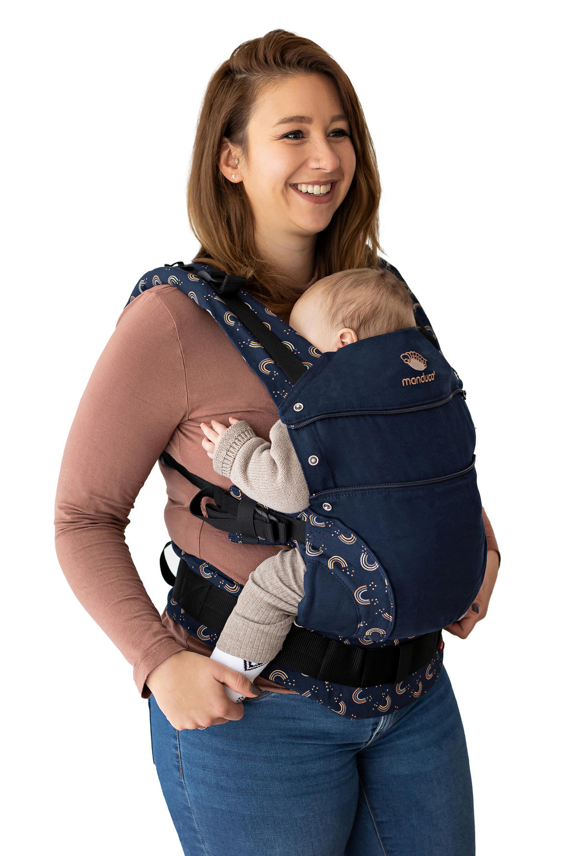 BABYTRAGE Manduca first  - Dunkelblau, Basics, Textil (One-Sizecm) - Wickelkinder Manduca