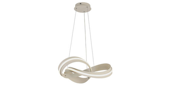 LED-HÄNGELEUCHTE 52/52/120 cm  - Sandfarben, Design, Kunststoff/Metall (52/52/120cm) - Novel