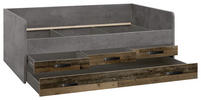 PAT EXTENSIBIL 120/200 cm  in maro, gri  - maro/negru, Trend, plastic/material pe bază de lemn (120/200cm) - Ti'me