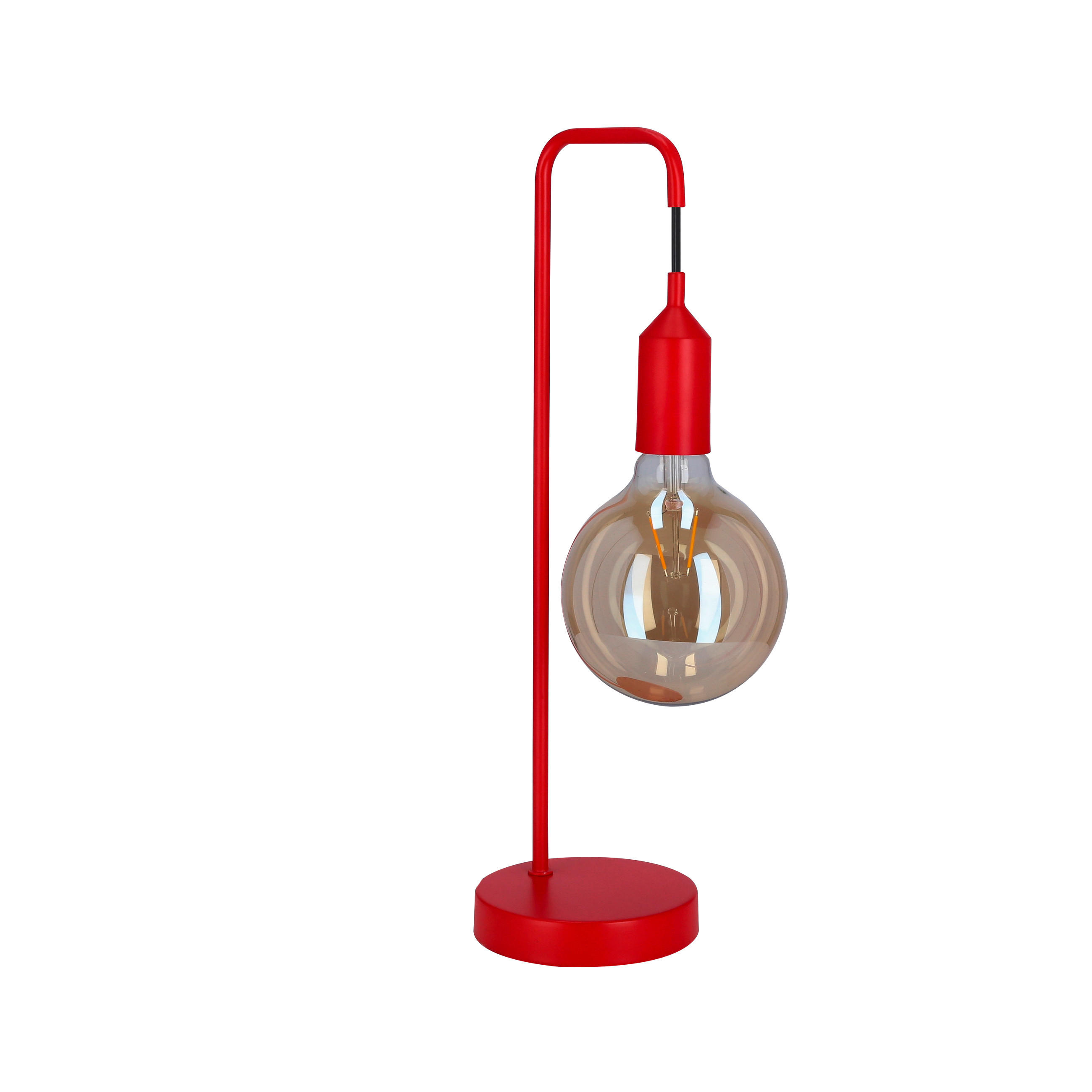 TISCHLEUCHTE 15/13/46 cm   - Rot, Trend, Textil/Metall (15/13/46cm)