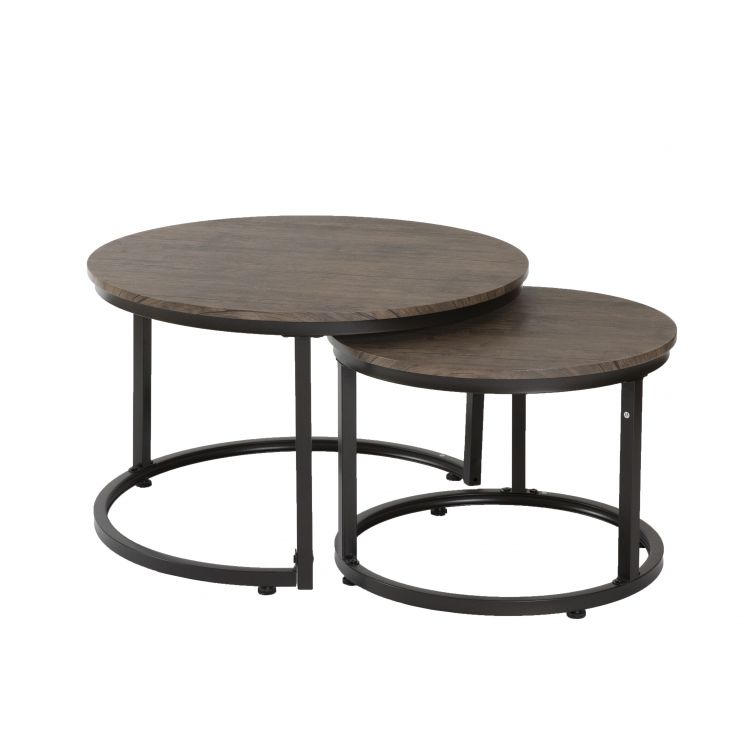 SATSBORD i trämaterial, metall  - svart/mörkbrun, Design, metall/trämaterial (76/57/48/41cm) - Best Price