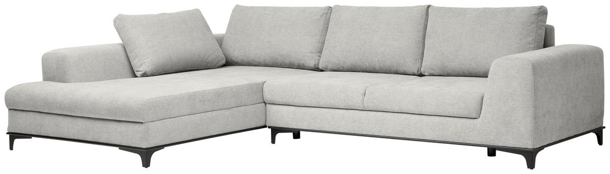 ECKSOFA inkl. Funktionen Creme Webstoff Rückenkissen, Bettkasten, Schlaffunktion, Rücken echt  - Wengefarben/Creme, Design, Holz/Textil (211/314cm) - Stylife