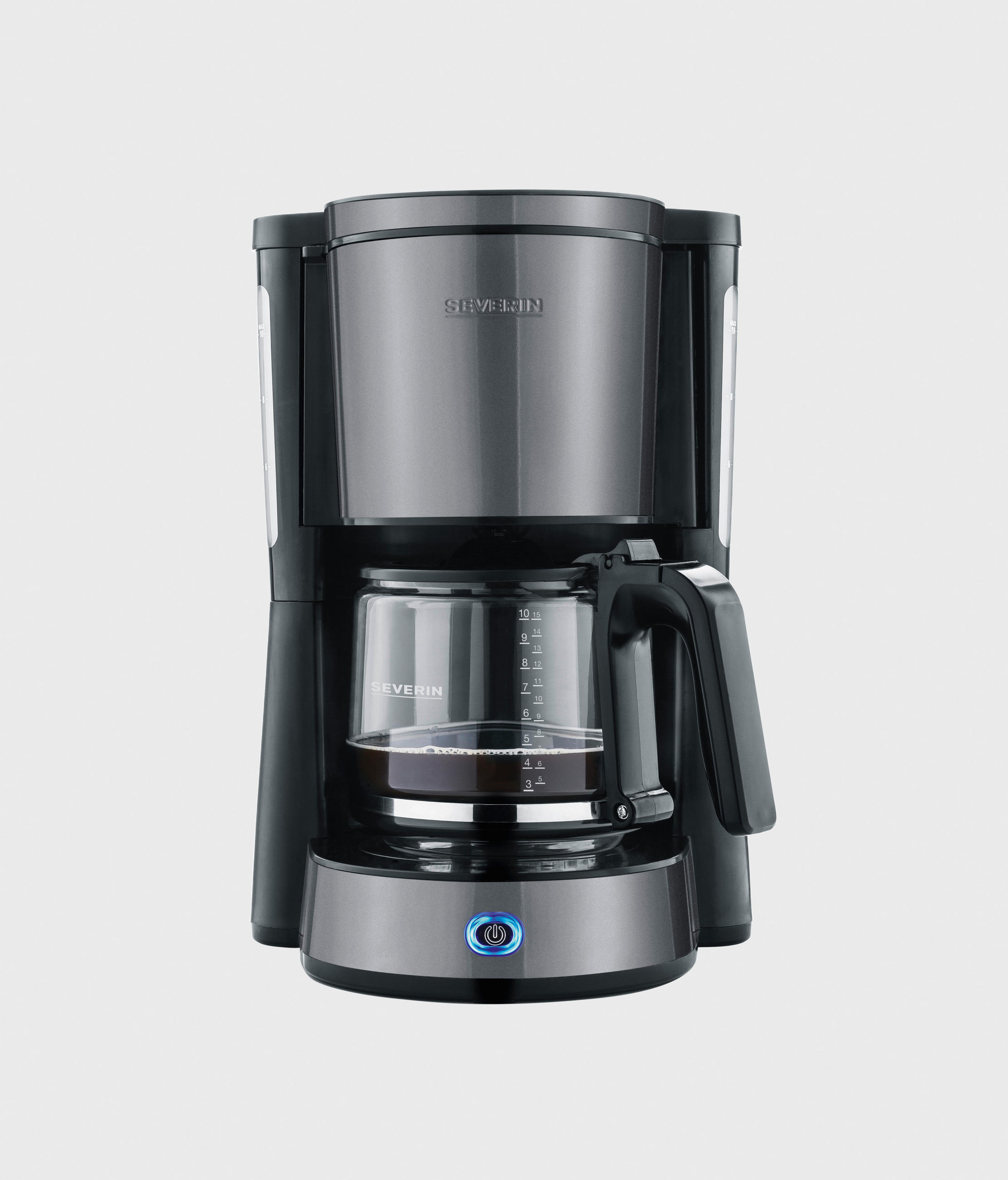 FILTERKAFFEEMASCHINE  - Anthrazit, Basics, Metall (23,5/33,8/27,0cm) - Severin