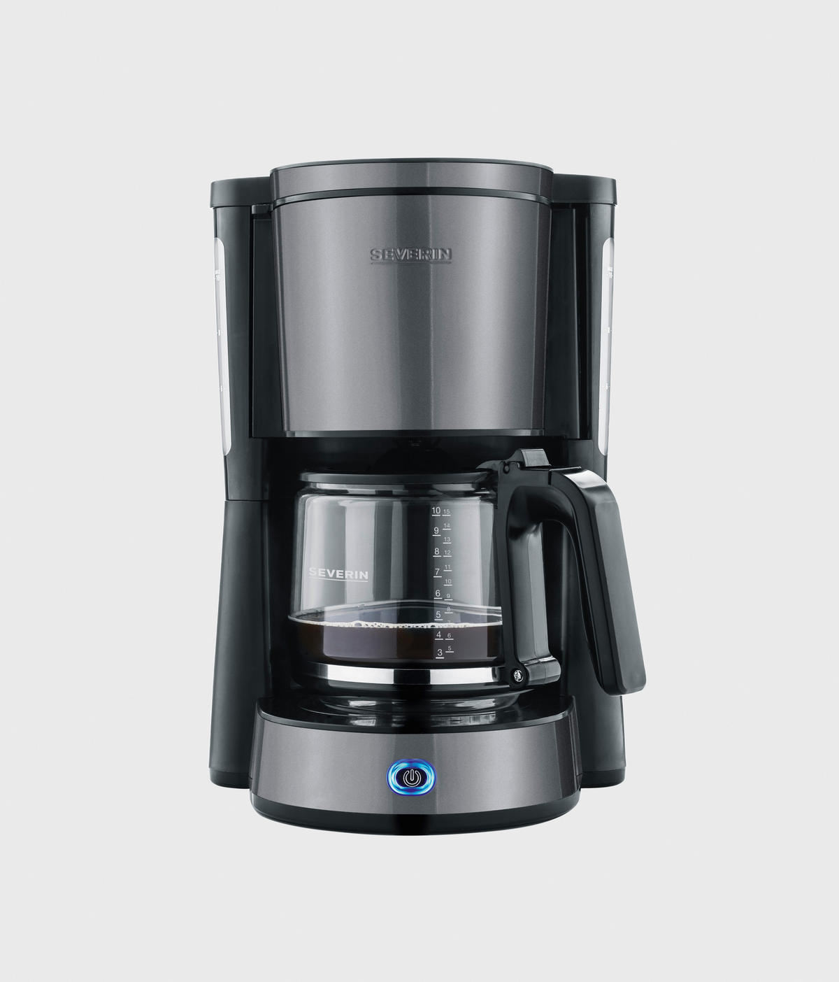 FILTERKAFFEEMASCHINE  - Anthrazit, Basics, Metall (23,5/33,8/27,0cm) - Severin