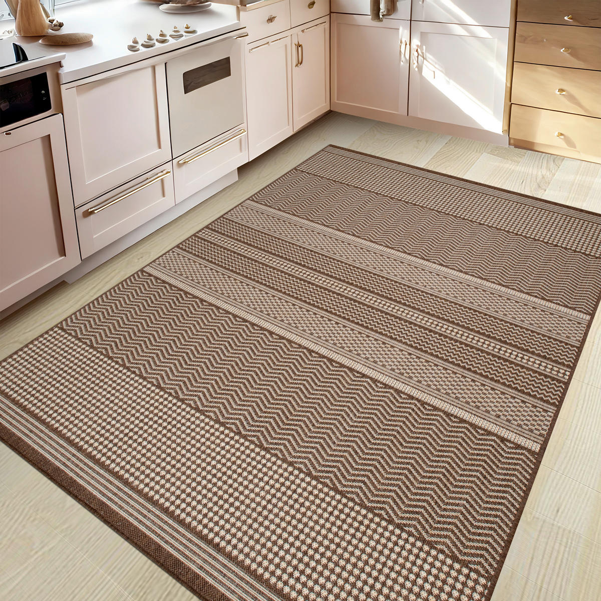 OUTDOORTEPPICH 80/150 cm Braun, Beige  - Beige/Braun, Design, Kunststoff (80/150cm) - Novel