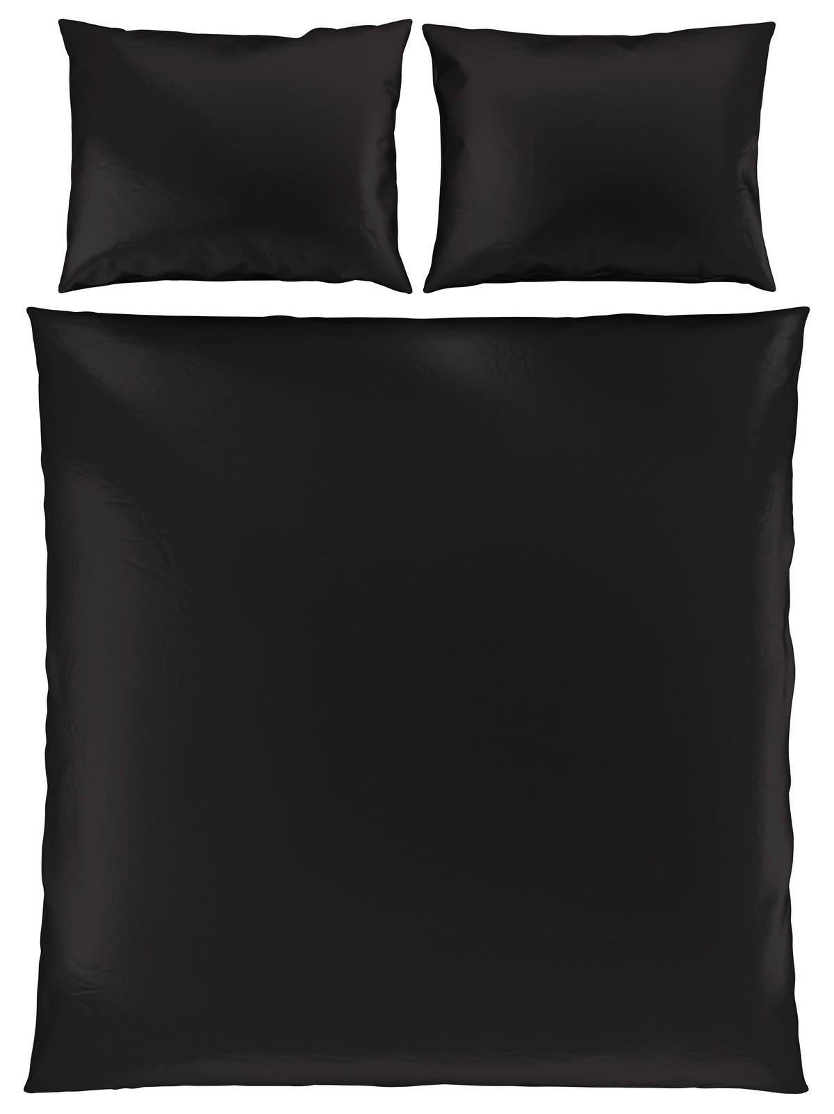 POVLEČENÍ, satén, černá, 200/200 cm - černá, Basics, textil (200/200cm) - Novel