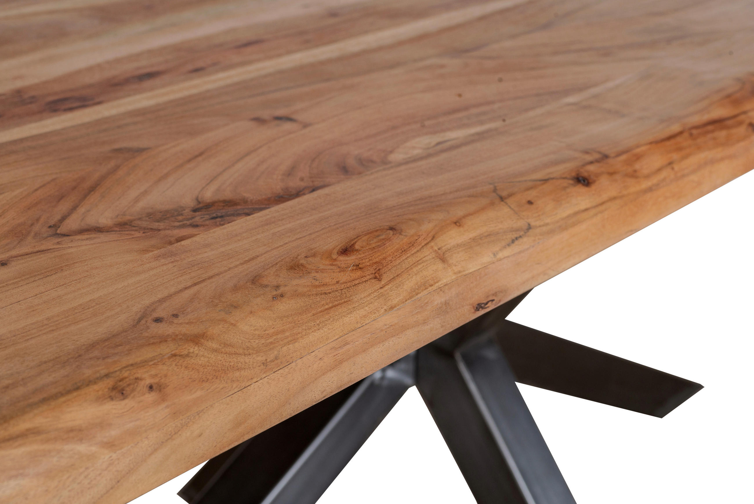 ESSTISCH in Holz, Metall  - Naturfarben, MODERN, Holz/Metall (220/76/100cm) - MID.YOU