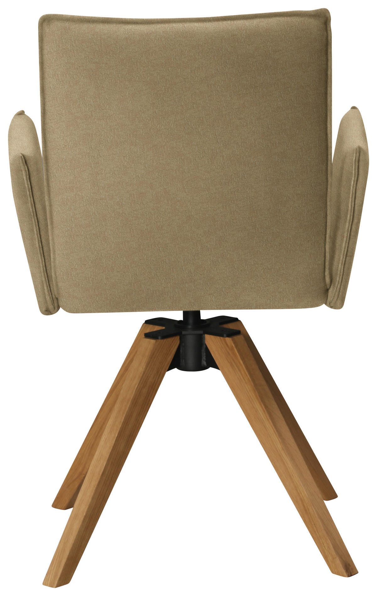 ARMLEHNSTUHL  in Lederlook  - Eichefarben/Olivgrün, Konventionell, Holz/Textil (64/91/61cm) - Moderano
