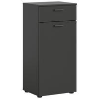 SCHUHSCHRANK 45/96/37 cm  - Schwarz/Eiche Artisan, Design, Holzwerkstoff/Kunststoff (45/96/37cm) - Xora