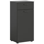 SCHUHSCHRANK 45/96/37 cm  - Schwarz/Eiche Artisan, Design, Holzwerkstoff/Kunststoff (45/96/37cm) - Xora