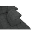 ECKSOFA in Webstoff Dunkelgrau  216/297 cm  - Dunkelgrau/Schwarz, Design, Holz/Textil (216/297cm) - Xora