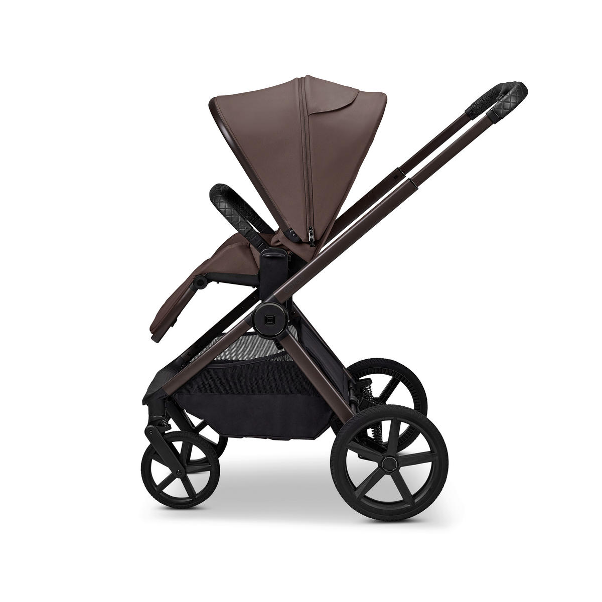 KINDERWAGENSET  GIO FOLD ETPU SET  greige  - Greige/Braun, Basics, Textil/Metall (120/58/92cm) - Moon Edition