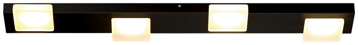 LED-DECKENLEUCHTE 72/12/3 cm  - Schwarz, Design, Metall (72/12/3cm) - BOPP