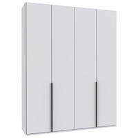 DREHTÜRENSCHRANK in Weiss  - Weiss/Schwarz, Modern, Holzwerkstoff/Metall (180/236/58cm) - MID.YOU