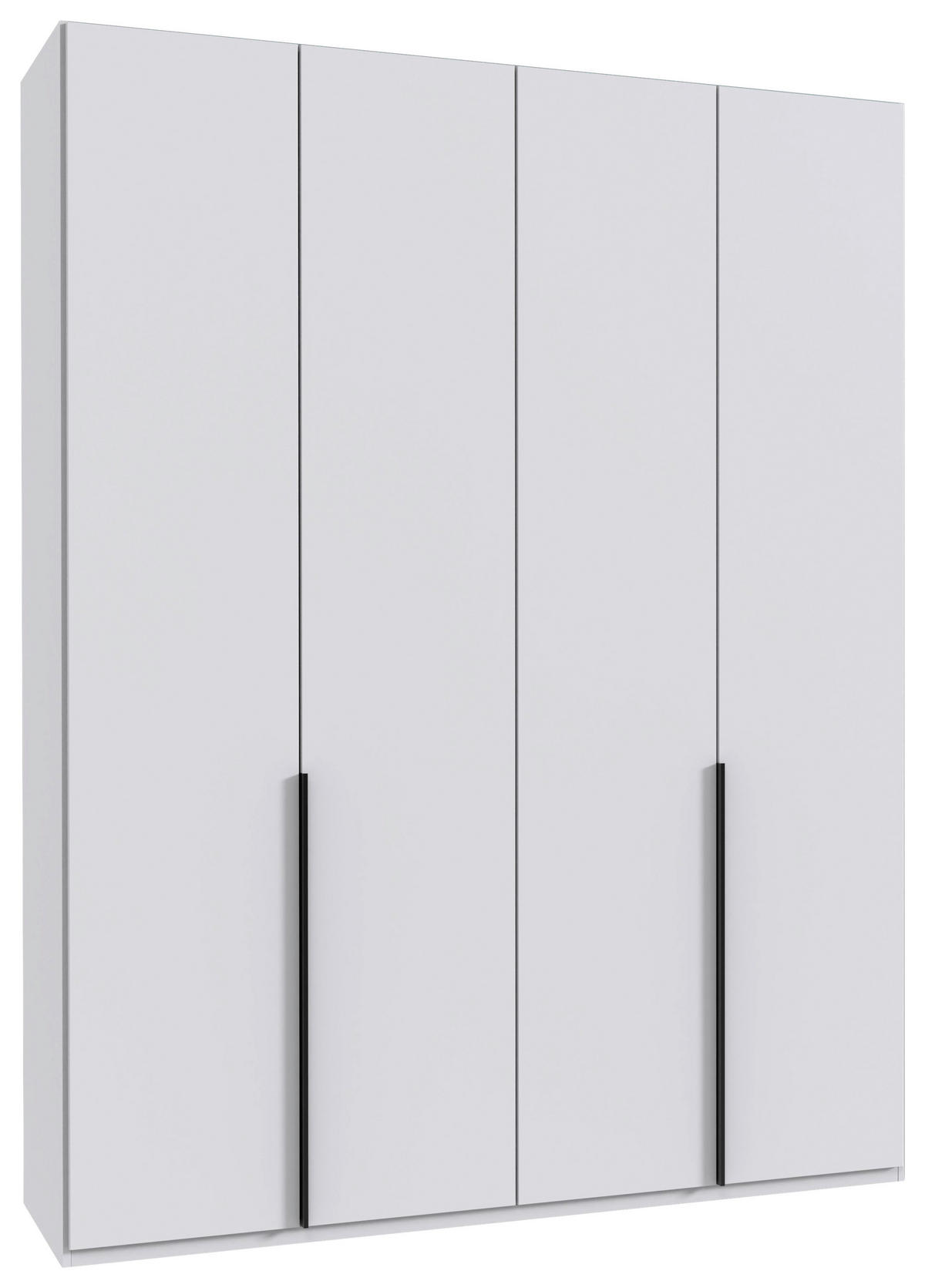 DREHTÜRENSCHRANK in Weiss  - Weiss/Schwarz, Modern, Holzwerkstoff/Metall (180/236/58cm) - MID.YOU