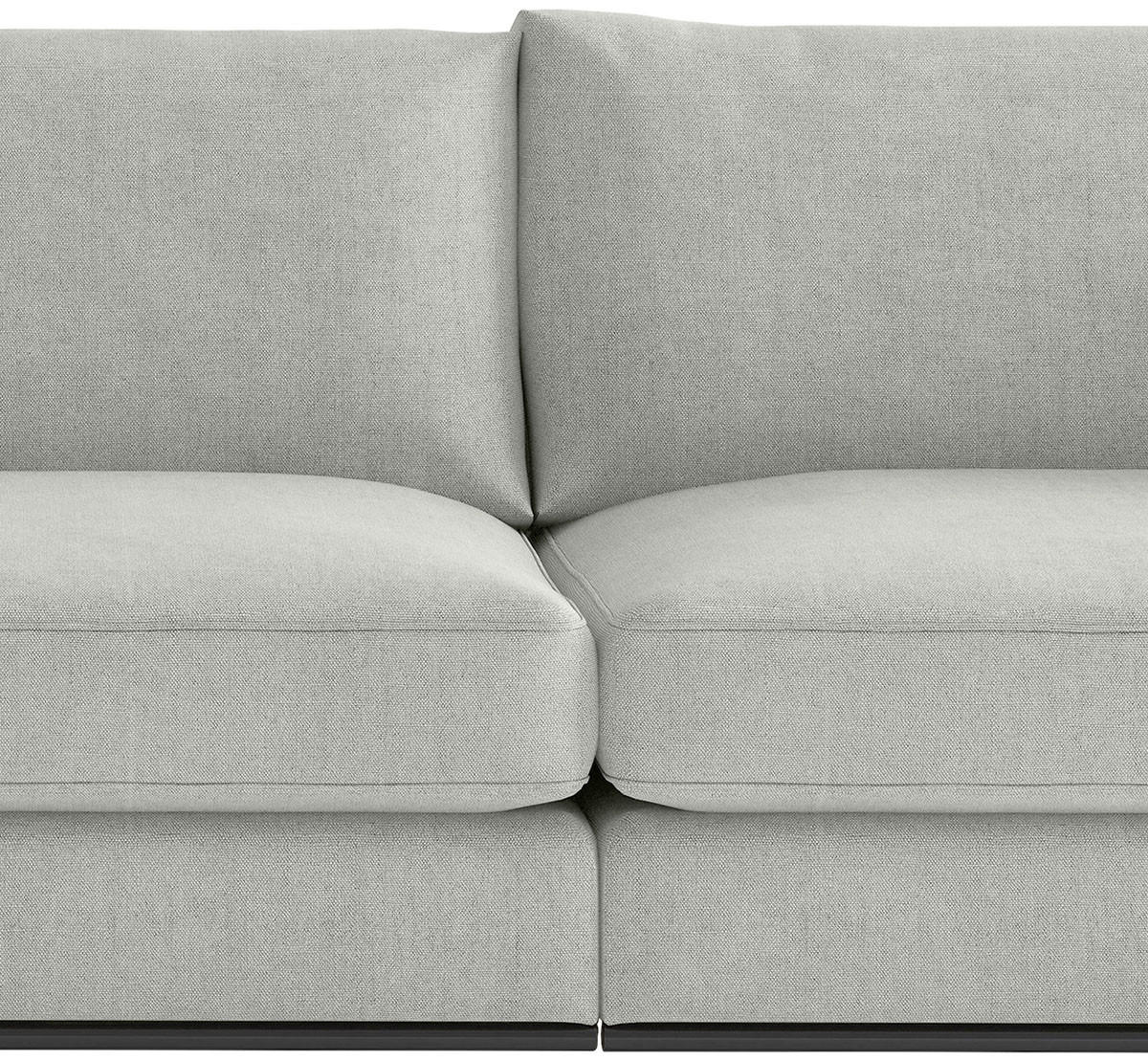 SITZGARNITUR in Webstoff Grau  - Schwarz/Grau, Design, Holz/Textil (278/85/103cm) - Livetastic
