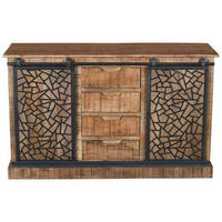 KOMMODE 140/85/45 cm  in Naturfarben, Schwarz  - Anthrazit/Schwarz, Natur, Holz/Metall (140/85/45cm) - MID.YOU