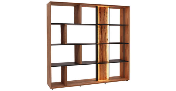 RAUMTEILER in Anthrazit, Buchefarben - Anthrazit/Buchefarben, Natur, Holz/Metall (166/158/38cm) - Valnatura