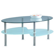 KLUBSKA MIZA, 90/40/55 cm krom, prozorna - krom/prozorna, Design, kovina/steklo (90/40/55cm) - Xora
