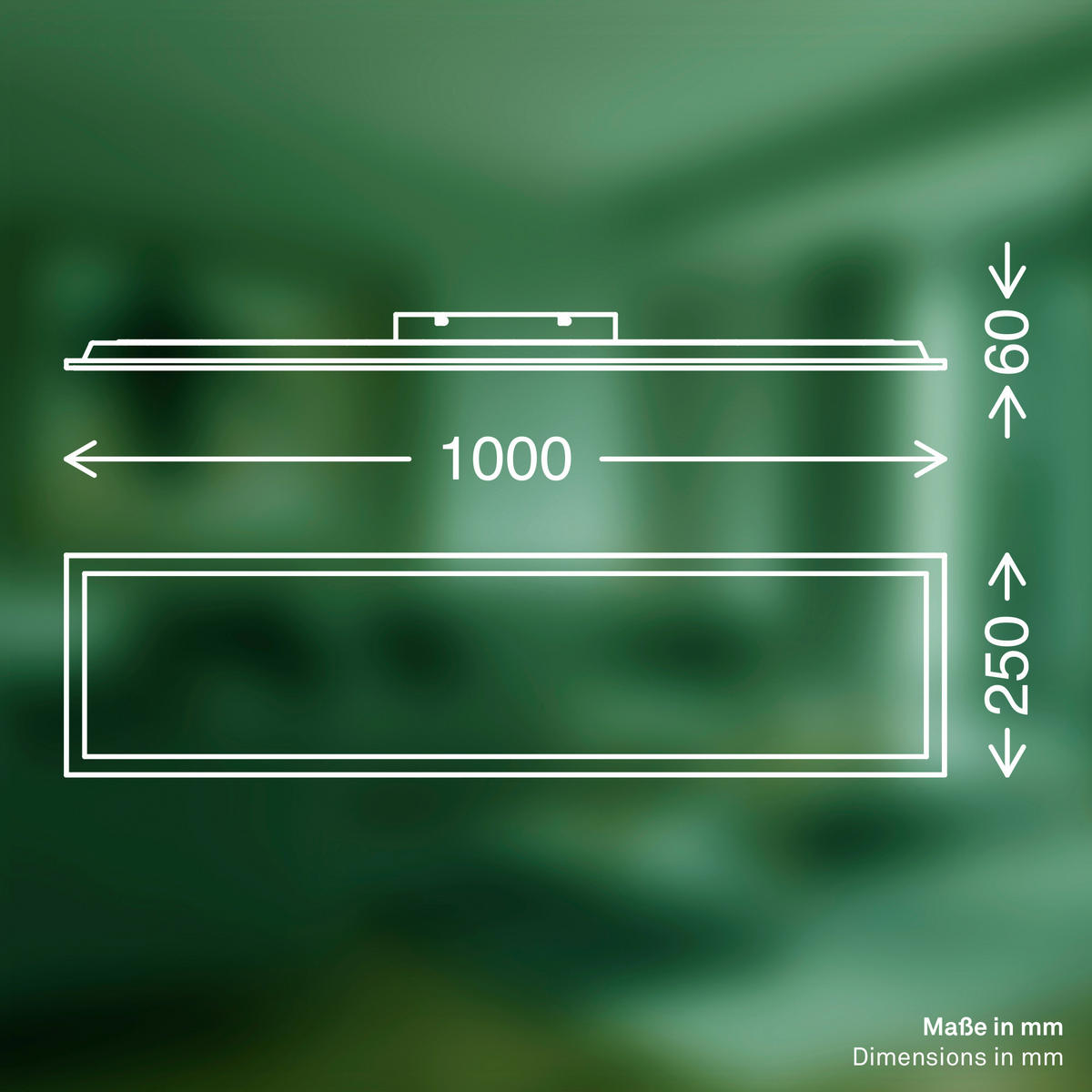 LED-DECKENLEUCHTE 100/25/6 cm   - Weiß, Design, Kunststoff (100/25/6cm)