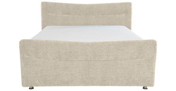 BOXSPRINGBETT 180/200 cm  in Beige  - Chromfarben/Beige, KONVENTIONELL, Textil/Metall (180/200cm) - Esposa