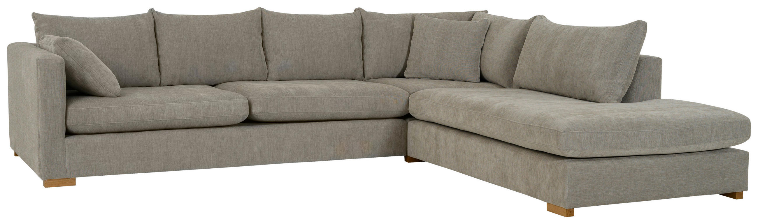 SOFFA i beige  - beige/brun, Klassisk, metall/trä (318/80/272cm) - Hom`in