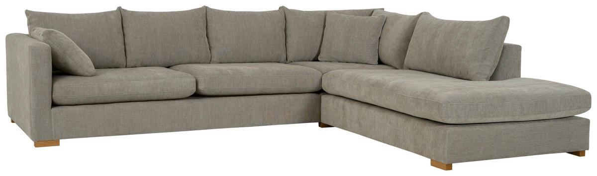 SOFFA i beige  - beige/brun, Klassisk, metall/trä (318/80/272cm) - Hom`in