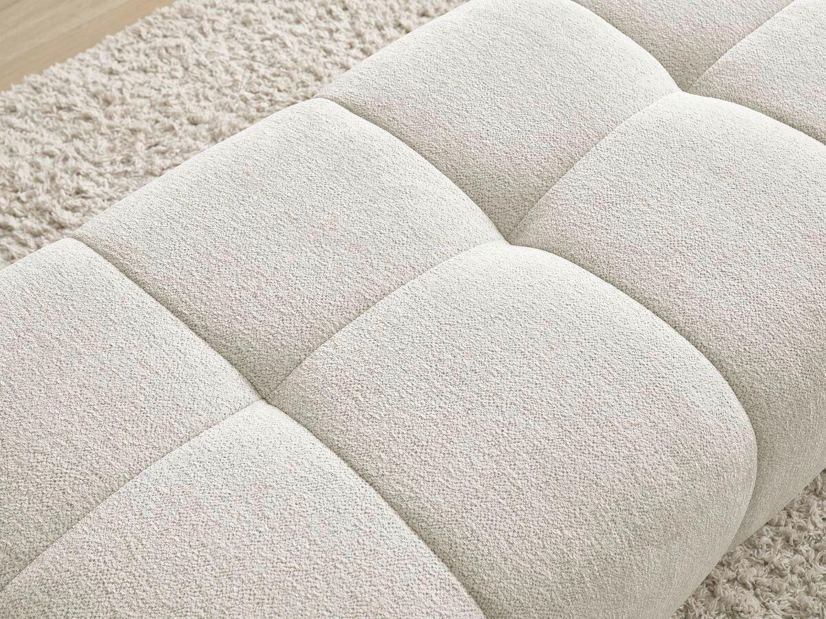 HOCKER EVEREST Flachgewebe Weiß  - Schwarz/Weiß, MODERN, Kunststoff/Textil (166/100/40cm)