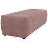 HOCKER Mikrofaser Rosa  - Schwarz/Rosa, Design, Kunststoff/Textil (150/60/40cm) - MID.YOU