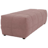 HOCKER Mikrofaser Rosa  - Schwarz/Rosa, Design, Kunststoff/Textil (150/60/40cm) - MID.YOU