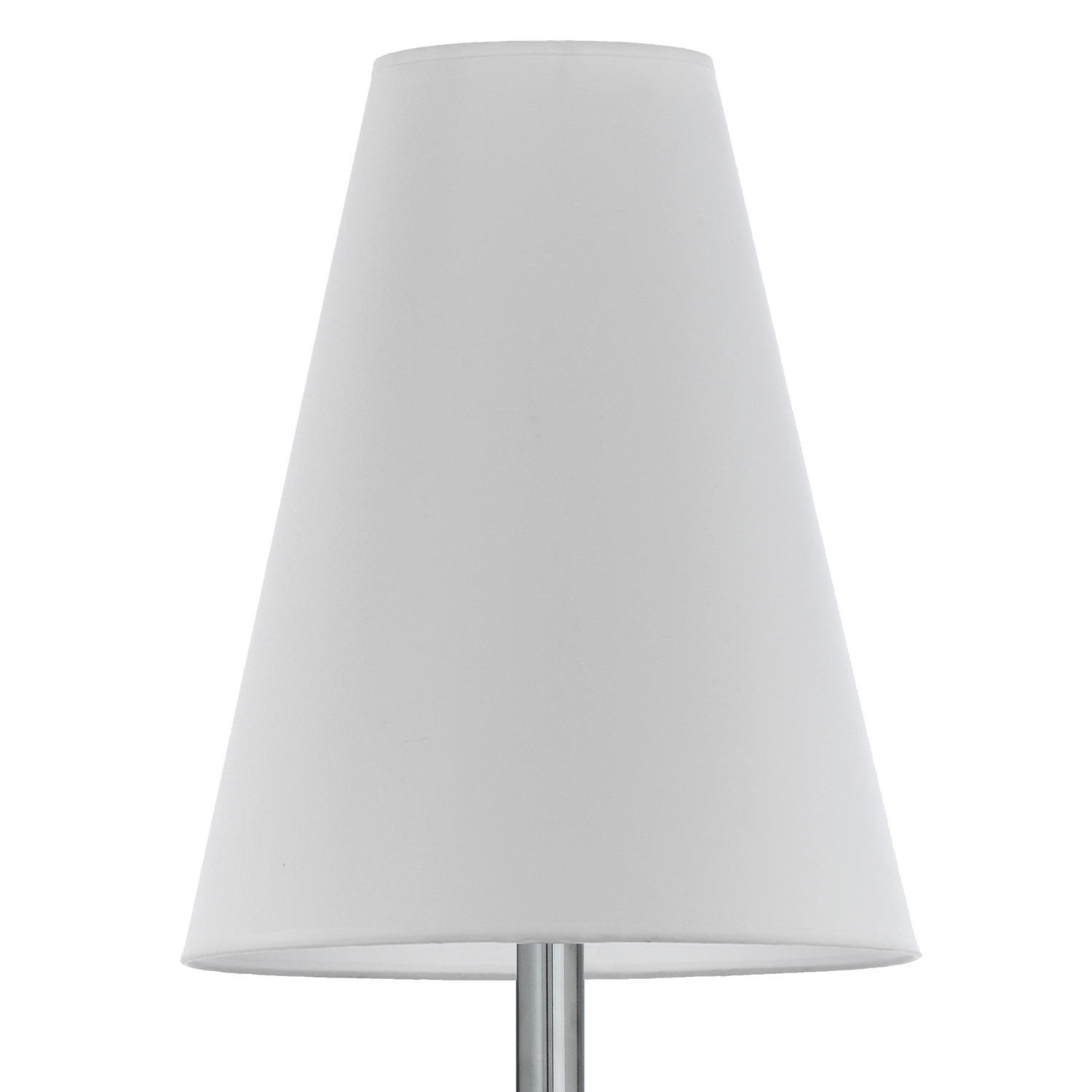 TISCHLEUCHTE 20/54 cm   - Chromfarben/Weiß, Design, Textil/Metall (20/54cm)
