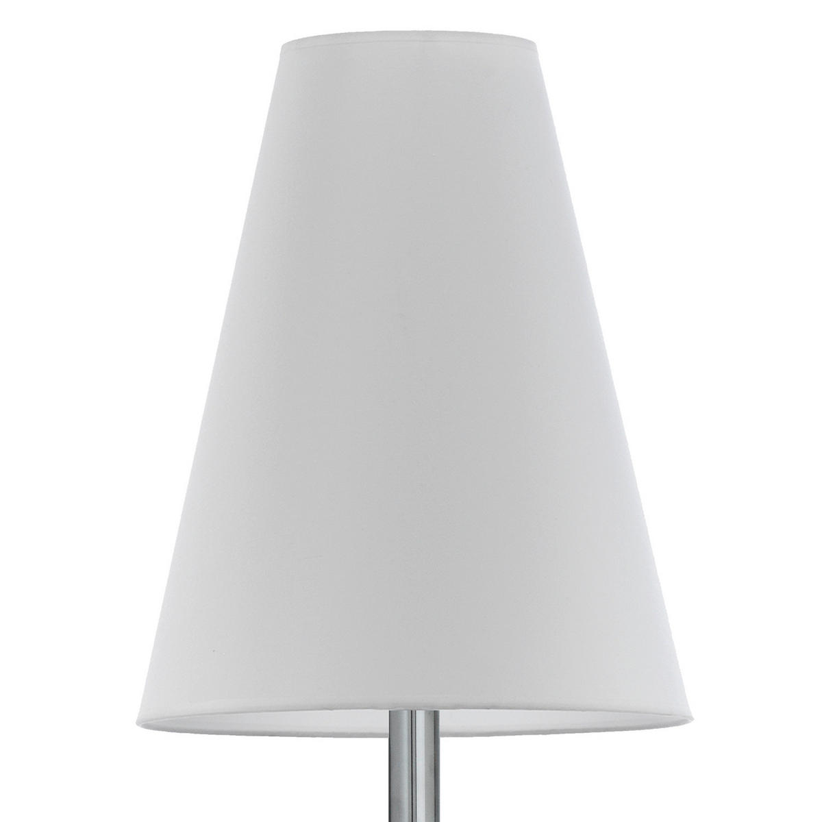 TISCHLEUCHTE 20/54 cm   - Chromfarben/Weiß, Design, Textil/Metall (20/54cm)