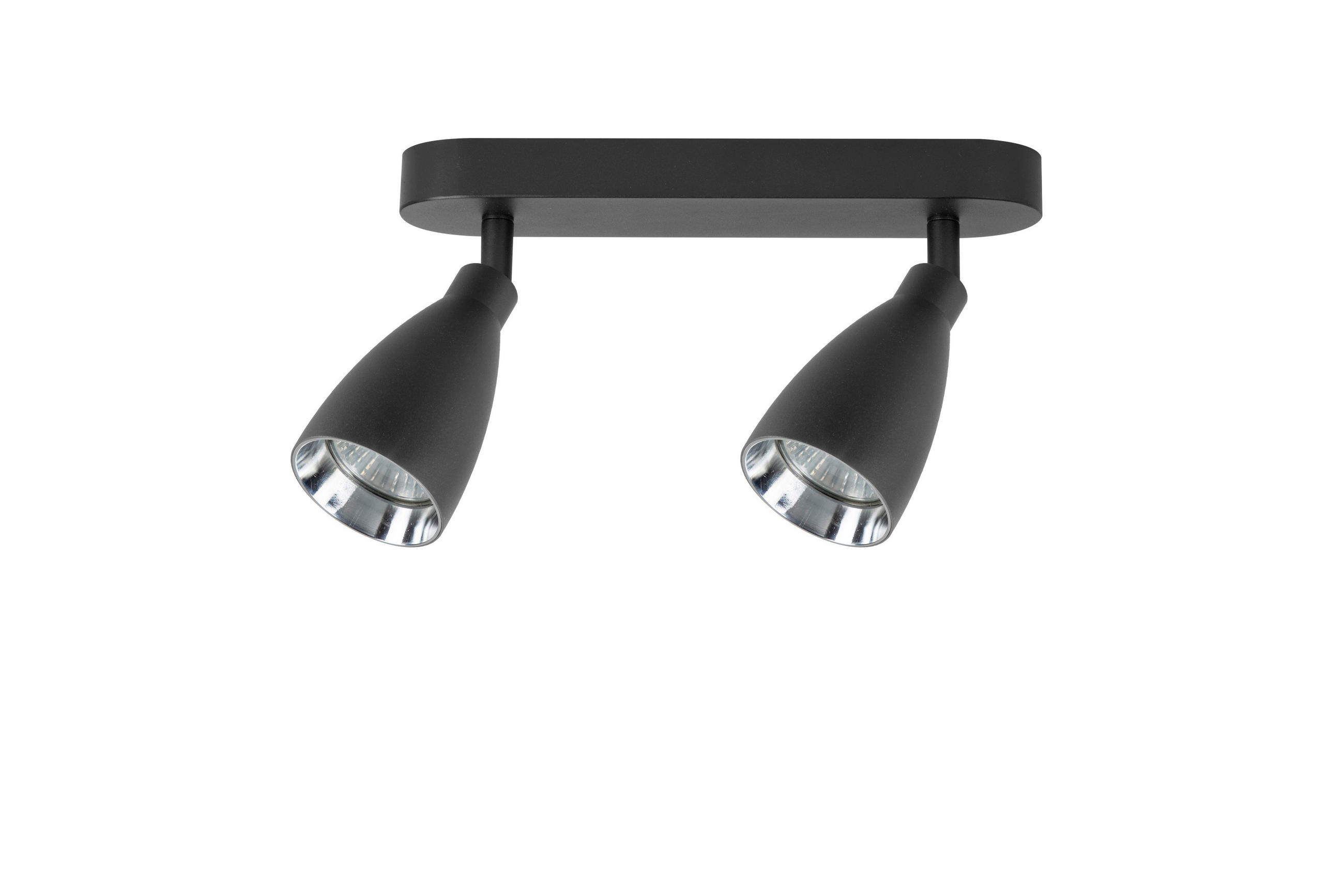 DECKENSTRAHLER Campana 12.5/26/6 cm  - Schwarz, Basics, Metall (12.5/26/6cm)