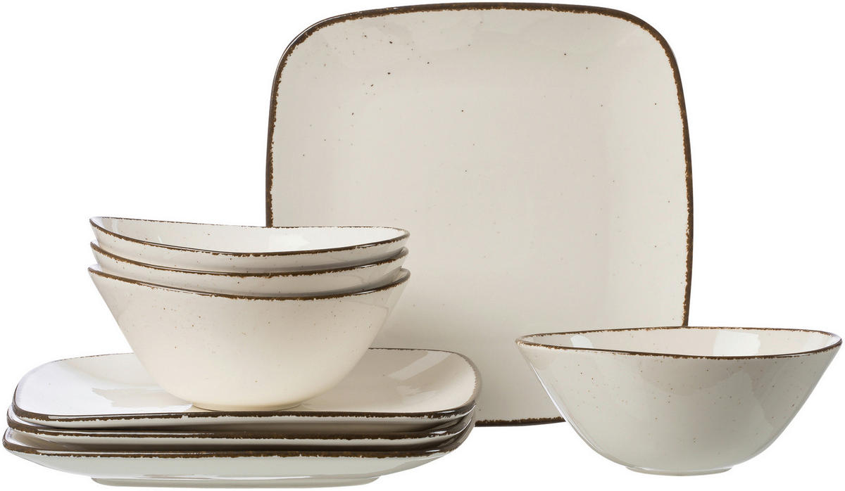 TAFELSERVICE 8-teilig  - Perlmutt, Basics, Keramik (33/29,5/34,5cm) - Ritzenhoff Breker