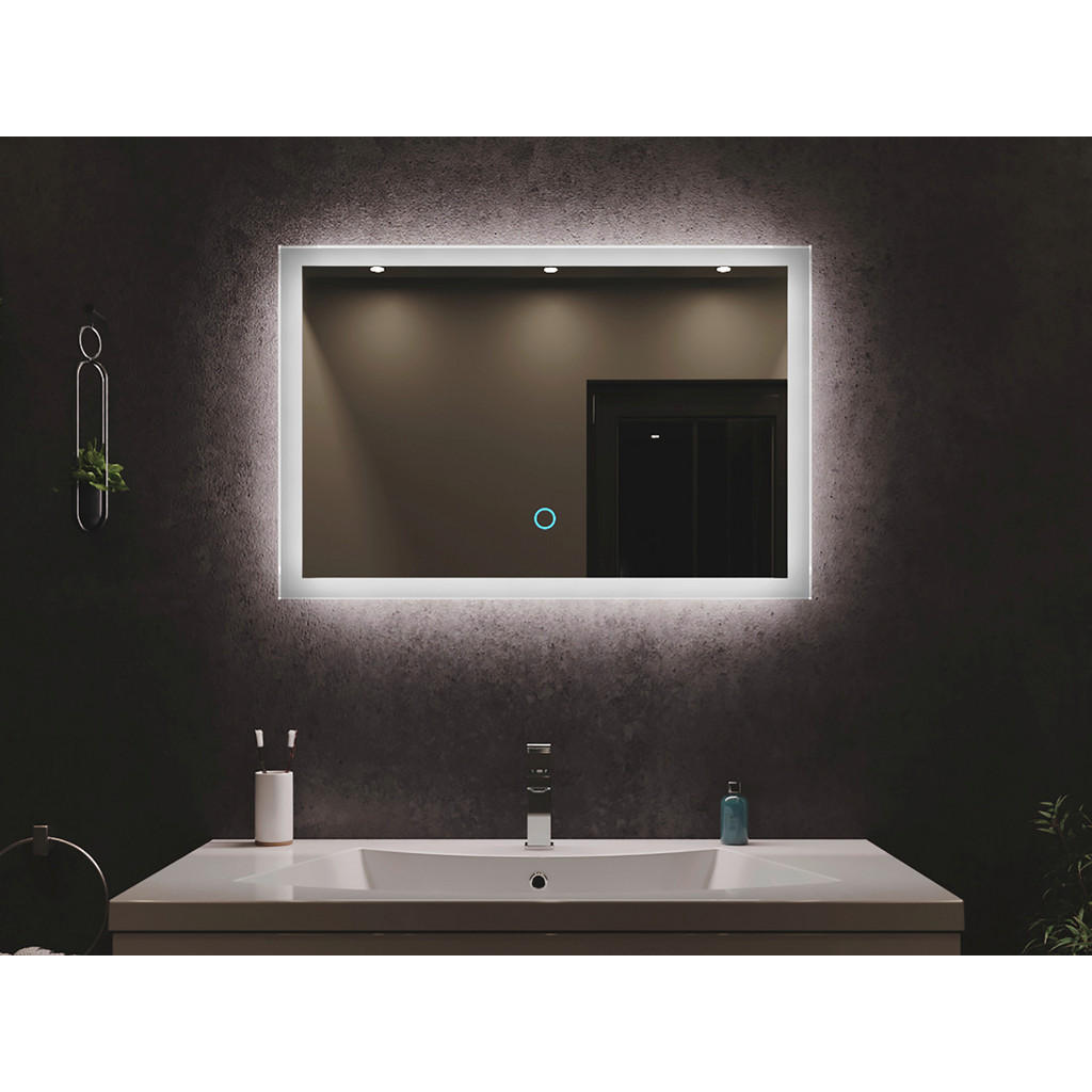 Badezimmerspiegel Led Spiegel Rechteckig B: 80cm