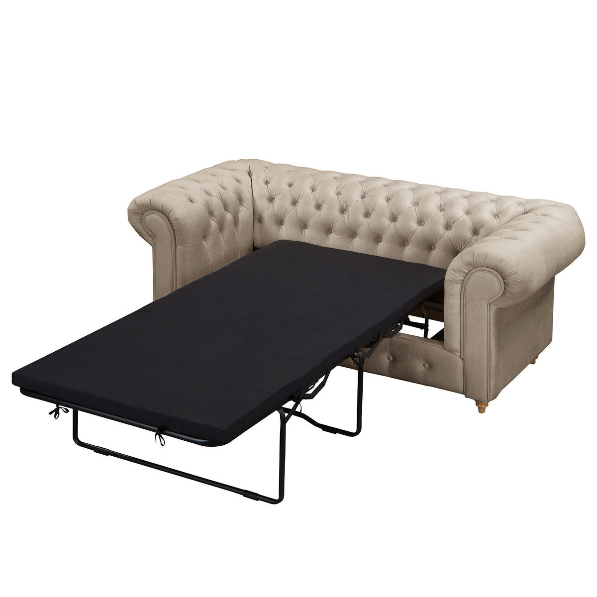 SCHLAFSOFA Mikrofaser Taupe Armteil links, Armteil rechts  - Taupe/Braun, Design, Holz/Textil (190/74/91cm) - P & B