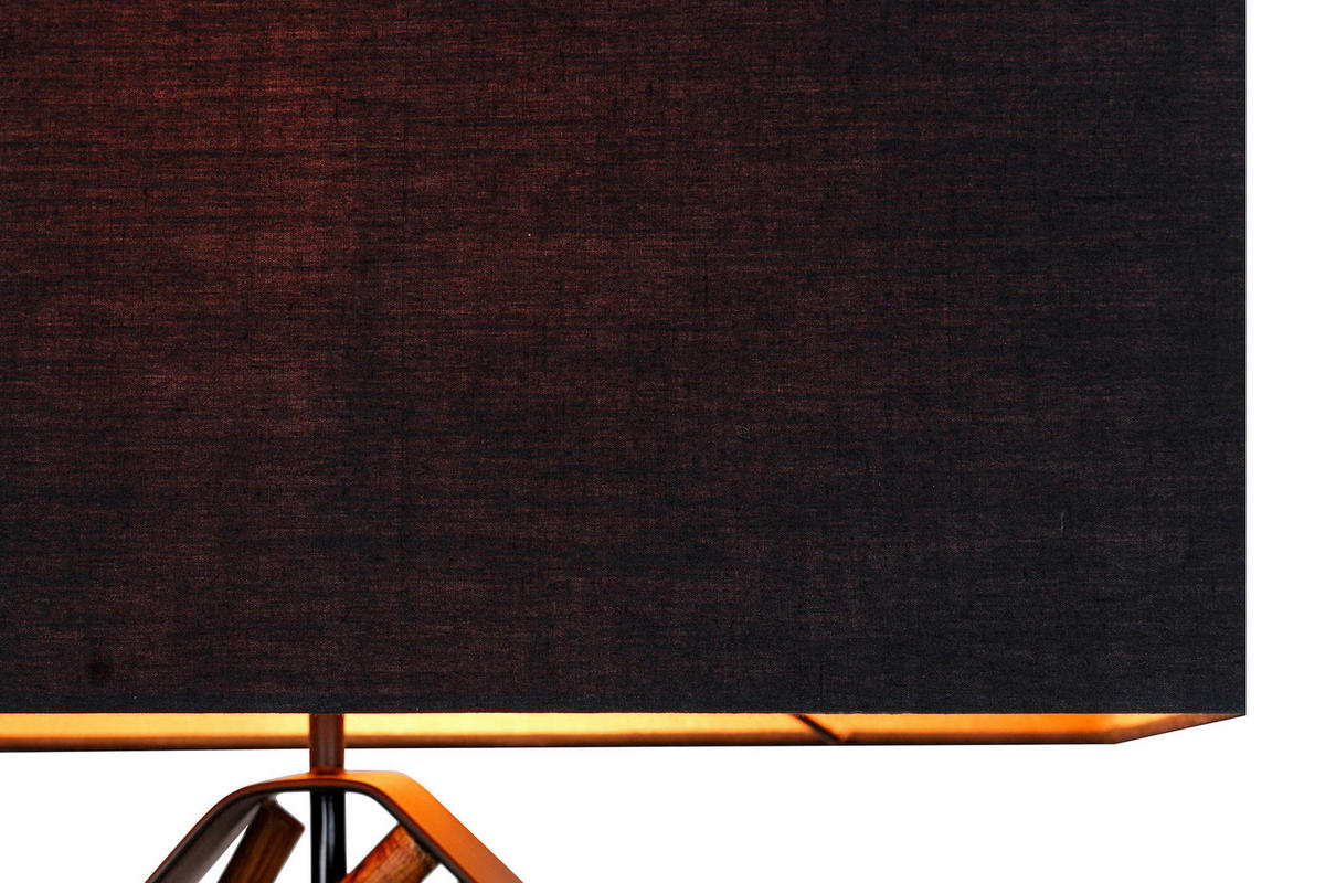 STEHLEUCHTE  40/155/20 cm   - Goldfarben/Schwarz, Design, Holz/Textil (40/155/20cm) - P & B