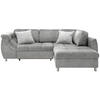 ECKSOFA in Mikrofaser Silberfarben  - Chromfarben/Silberfarben, Design, Textil (250/190cm) - Livetastic