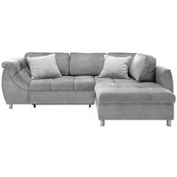 ECKSOFA in Mikrofaser Silberfarben  - Chromfarben/Silberfarben, Design, Textil (250/190cm) - Livetastic