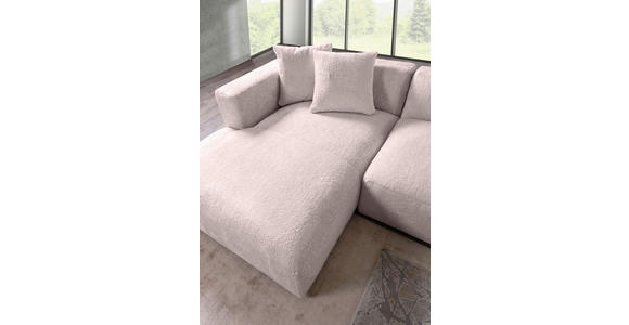ECKSOFA  in Chenille Rosa  178/323 cm  - Schwarz/Rosa, MODERN, Kunststoff/Textil (178/323cm) - Carryhome