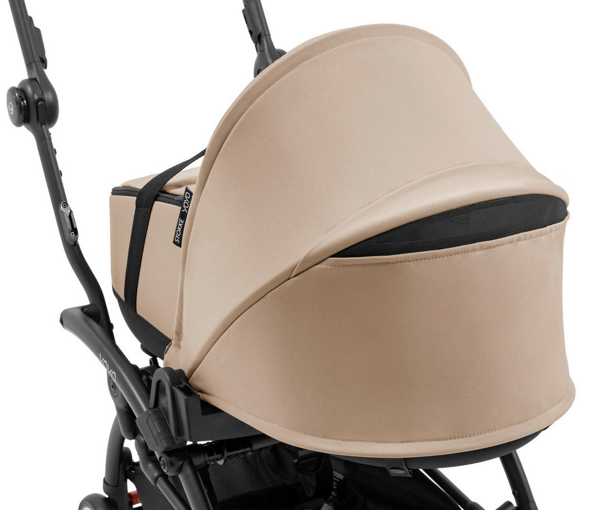 KOŠARA ZA KOLICA    - bež-smeđa, Basics, tekstil (45,5/44/77cm) - Stokke