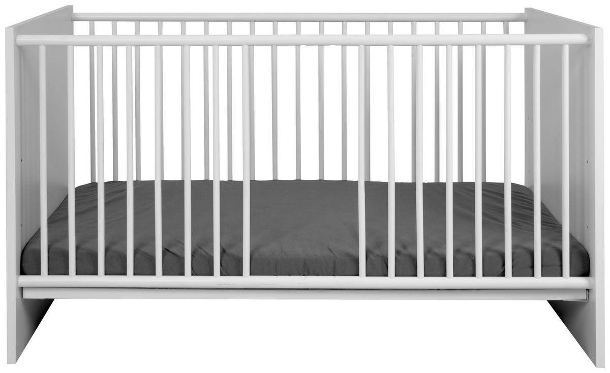 POSTÝLKA S PŘÍČKAMI, 70/140 cm, bílá - bílá, Basics, kompozitní dřevo (70/140cm) - MID.YOU