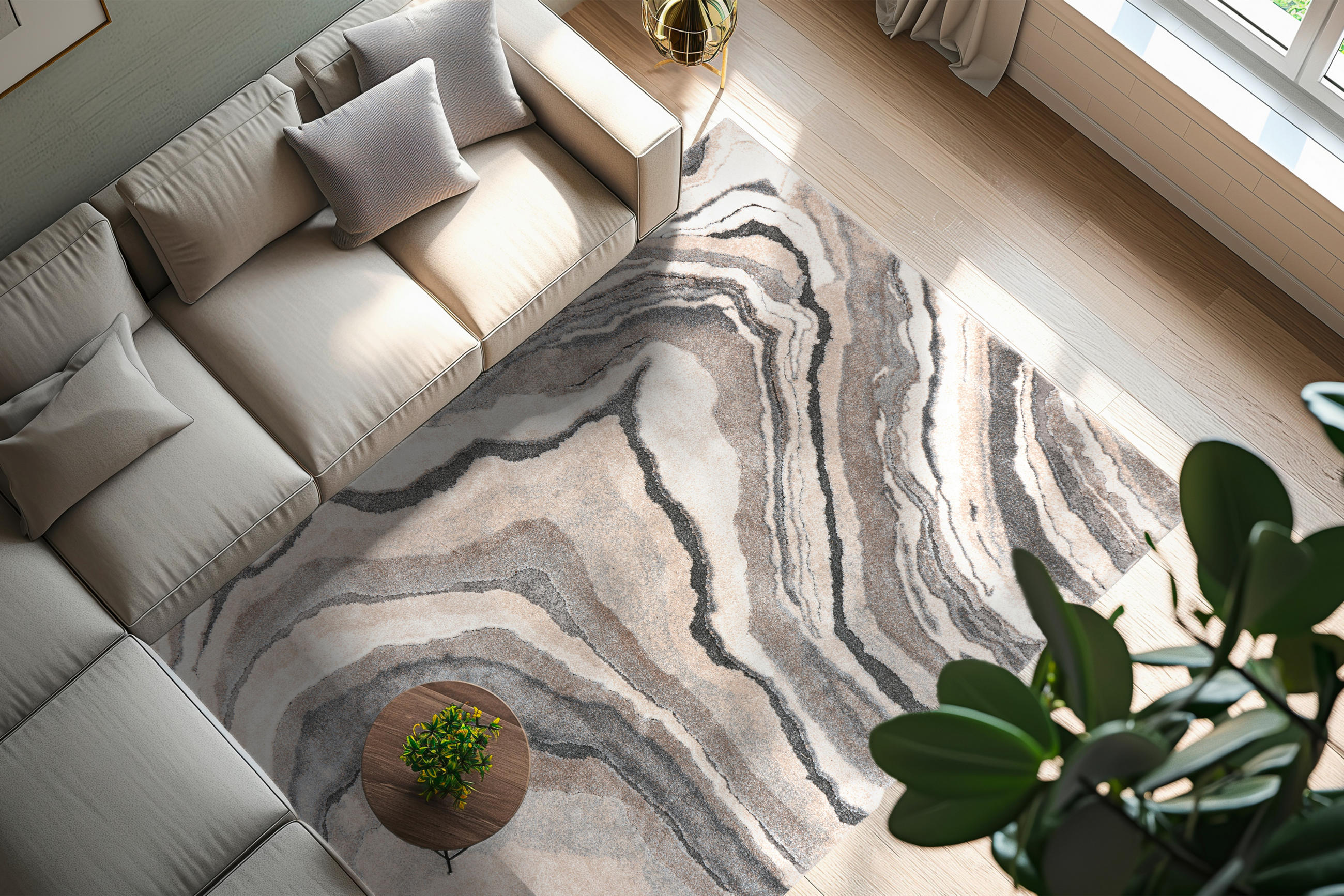 WEBTEPPICH 60/110 cm Creme, Grau  - Creme/Grau, KONVENTIONELL, Kunststoff/Textil (60/110cm) - Obsession