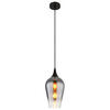 HÄNGELEUCHTE 18/120 cm    - Chromfarben/Schwarz, Design, Glas/Metall (18/120cm) - Globo