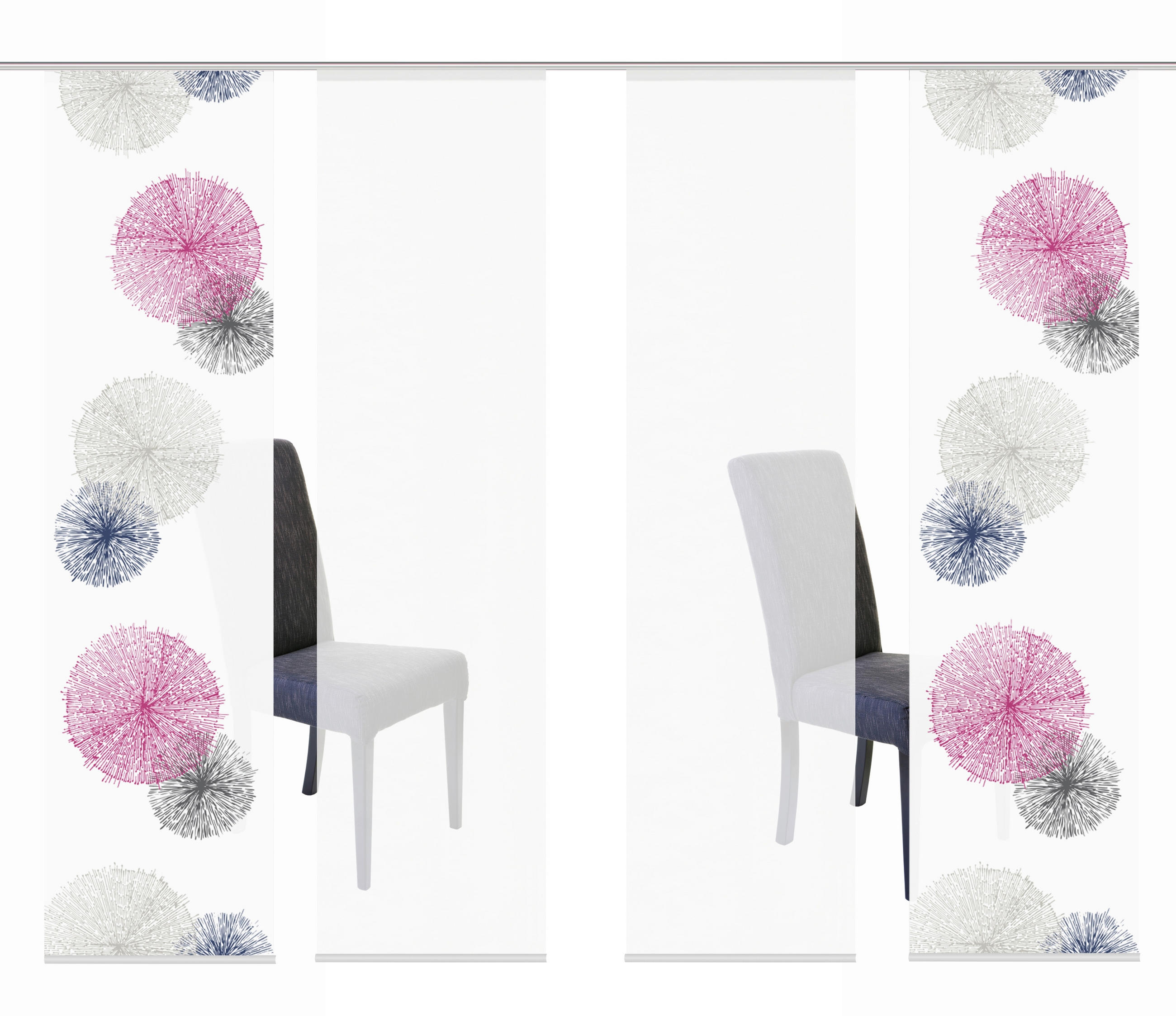 PANELOVÝ ZÁVĚS, 60/245 cm - šeříková, Basics, textil (60/245cm)