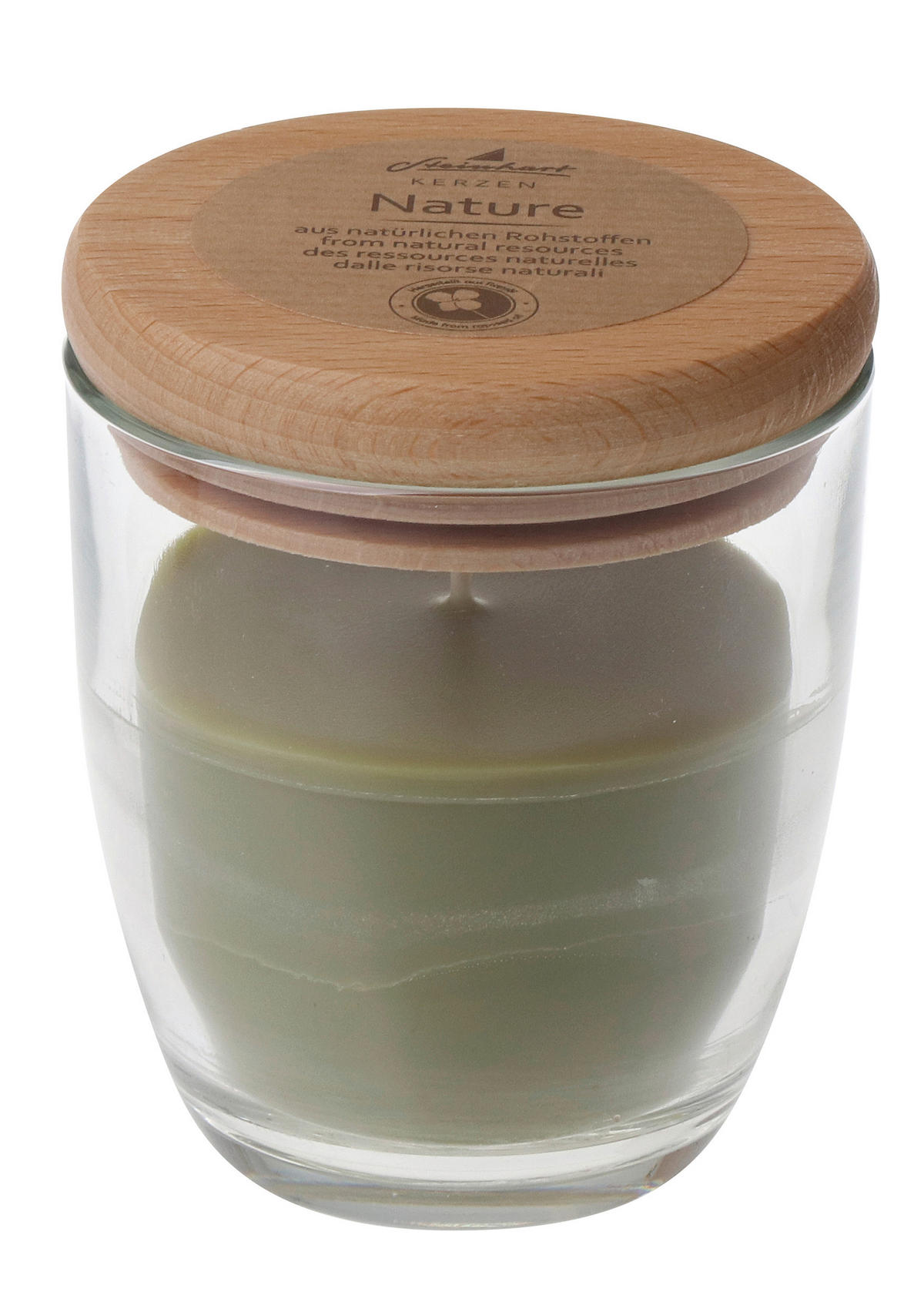 KERZE IM GLAS MIT DECKEL - Basics, Glas (7,4/9,2cm)